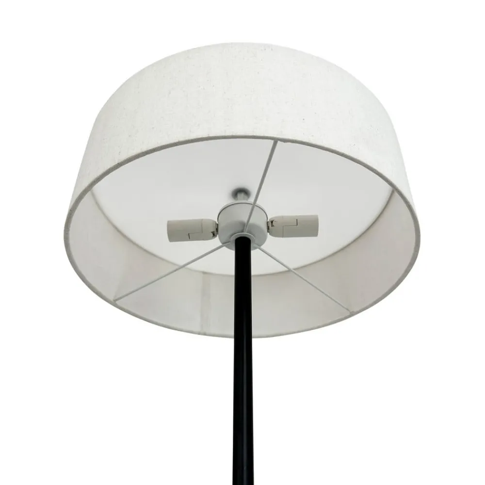 Dyberg Larsen Gulvlamper > gulvlampe Calix, sort/naturfarvet, 150 cm