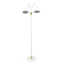 Dyberg Larsen Gulvlamper > Gulvlampe Lilje, hvid, højde 135 cm, 2 lyskilder.