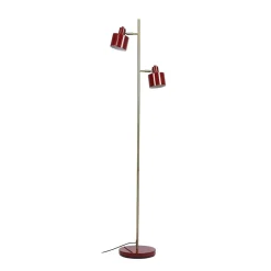 Gulvlamper|Gulvlamper ^ Dyberg Larsen Gulvlampe Ocean, mørkerød, 160 cm, 2 lyskilder.