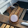 Dyberg Larsen Dekorationsbelysning > LED-bordlampe Kurv, terracotta, metal