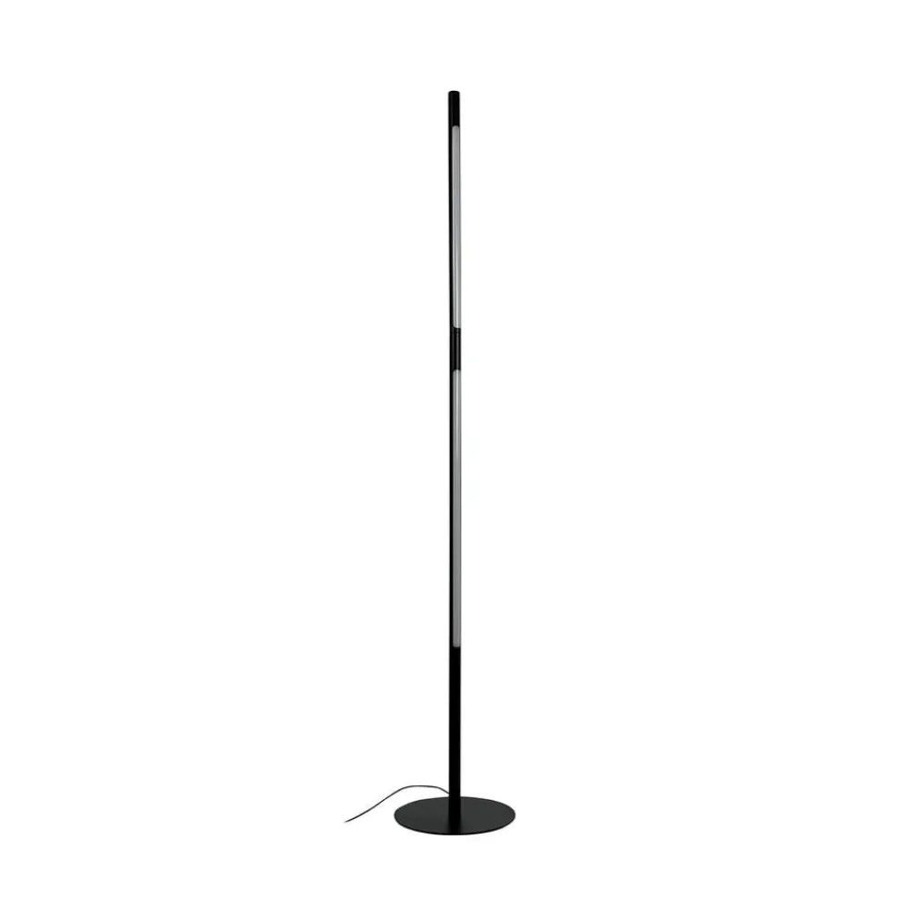 Gulvlamper ^ Dyberg Larsen LED-gulvlampe Vagner, sort, højde 150 cm