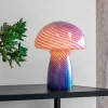 Dyberg Larsen Bordlamper > Mushroom bordlampe, blå, højde 23 cm, glas