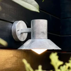 Dyberg Larsen Terrassebelysning > udendørs væglampe Venice, galvaniseret, Ø 20 cm