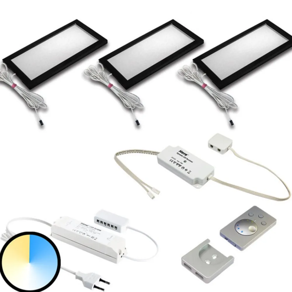 Hera Underskabsbelysning > Dynamic Sky LED-underskabslampe 3 stk., sort