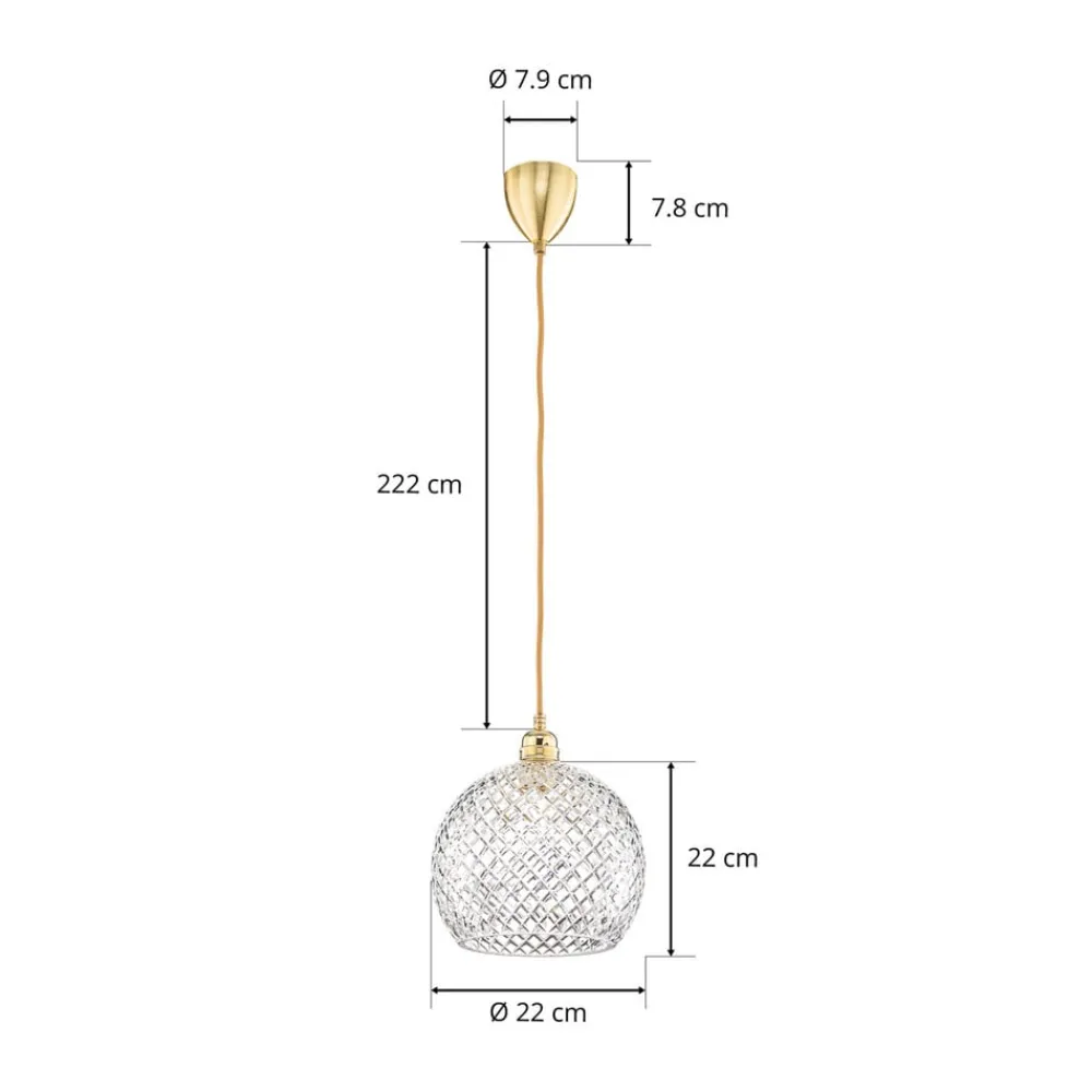 EBB & FLOW Pendellamper > Rowan hængelampe, guld Ø 22cm