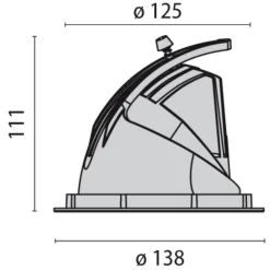 Performance in Lighting Indbygningsspots > EB433 LED-lampe projektør reflektor 3.000 K