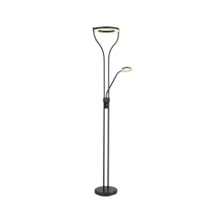 Globo Gulvlamper|Gulvlamper > Ebro LED-uplight med LED-læselampe, dæmpbar