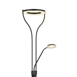 Globo Gulvlamper|Gulvlamper > Ebro LED-uplight med LED-læselampe, dæmpbar