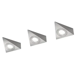 Trio Lighting Underskabsbelysning > Ecco LED-underskabsbelysning, sæt med 3, nikkel