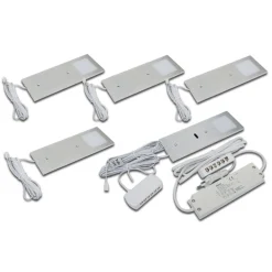 Underskabsbelysning ^ Hera Eco-Pad F LED-underskabsbelysning, 5, 4.000 K, alu