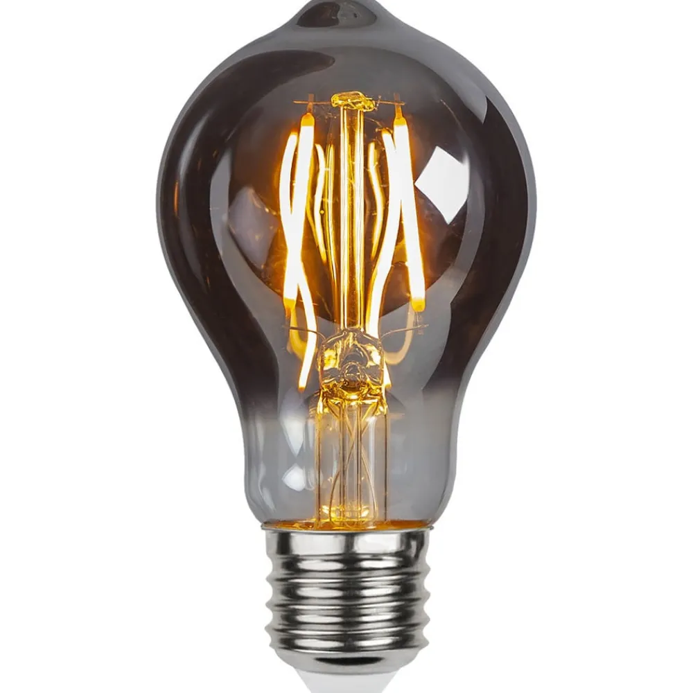 STAR TRADING Filament Pære|Led Pærer > Edison Plain Smoke E27 A60 LED-pære, 2 W, 2.100 K