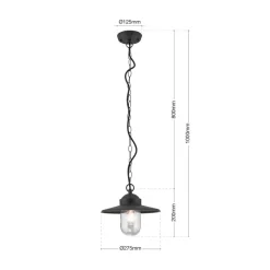 ORION Udendørs Pendellamper > Edward udendørs hængelampe, antracit, Ø 27,5 cm, aluminium