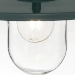 ORION Udendørs Pendellamper > Edward udendørs hængelampe, grøn, Ø 27,5 cm, aluminium/glas