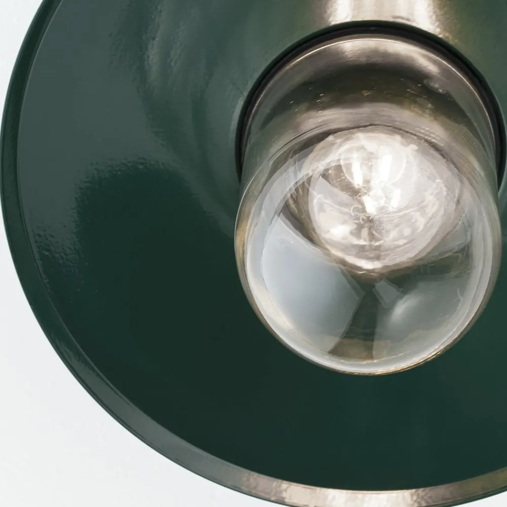 ORION Udendørs Loftlamper > Edward udendørs loftlampe, grøn, Ø 27,5 cm, aluminium/glas