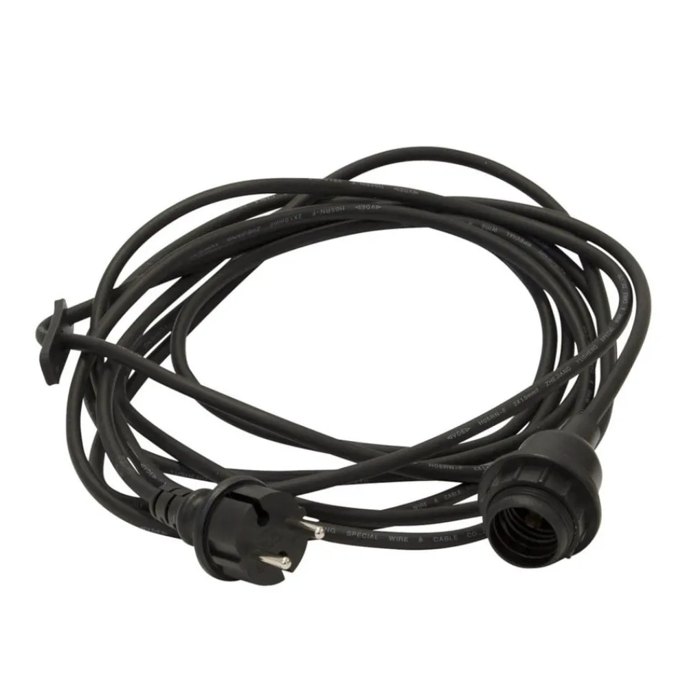 STAR TRADING Elektroniske Materialer > E27-fatning med Ute-kabel, 5 m, hvid
