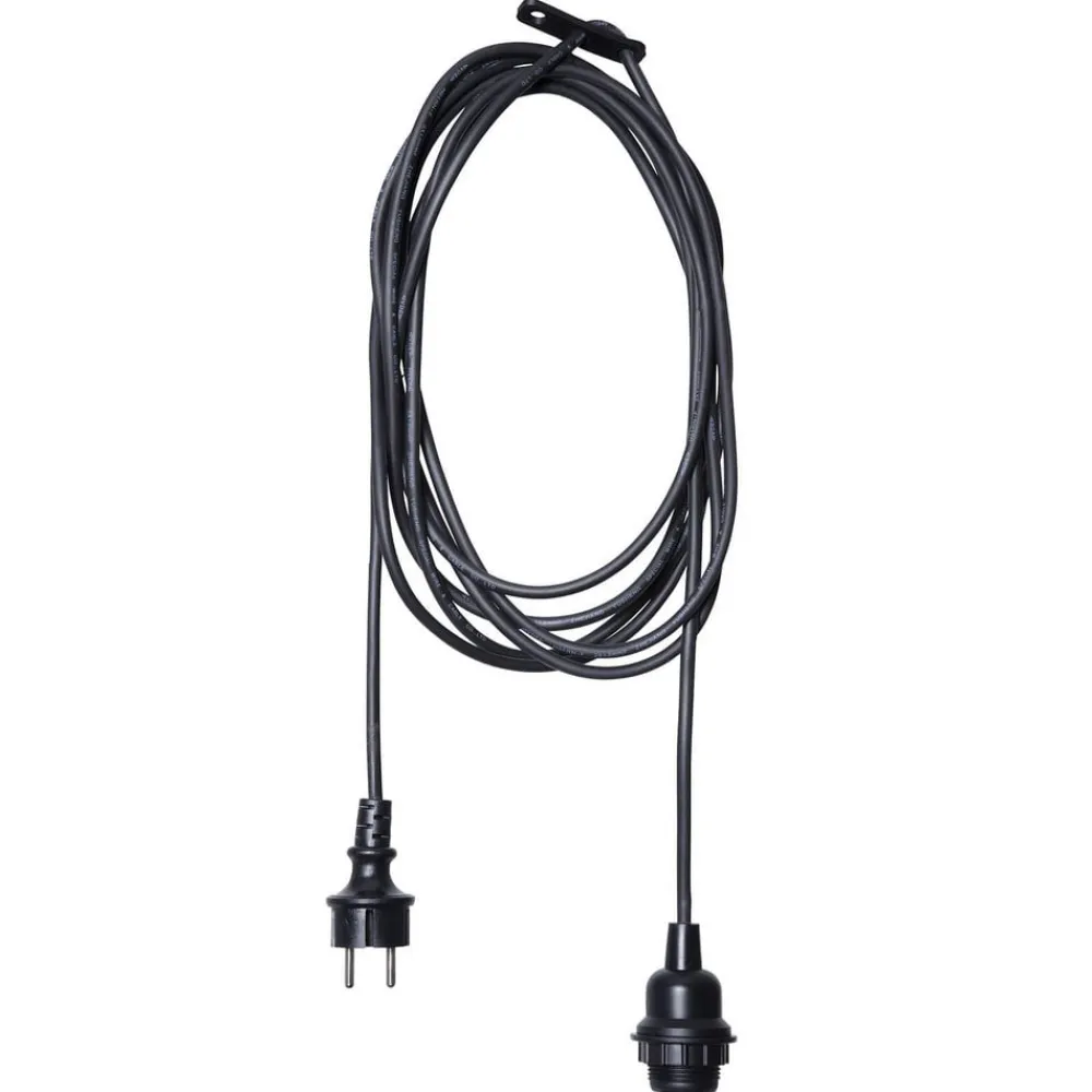STAR TRADING Elektroniske Materialer > E27-fatning med Ute-kabel, 5 m, hvid