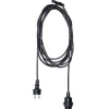 STAR TRADING Elektroniske Materialer > E27-fatning med Ute-kabel, 2,5 m, sort