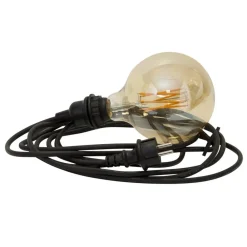 Elektroniske Materialer ^ STAR TRADING E27-fatning med Ute-kabel, 5 m, sort