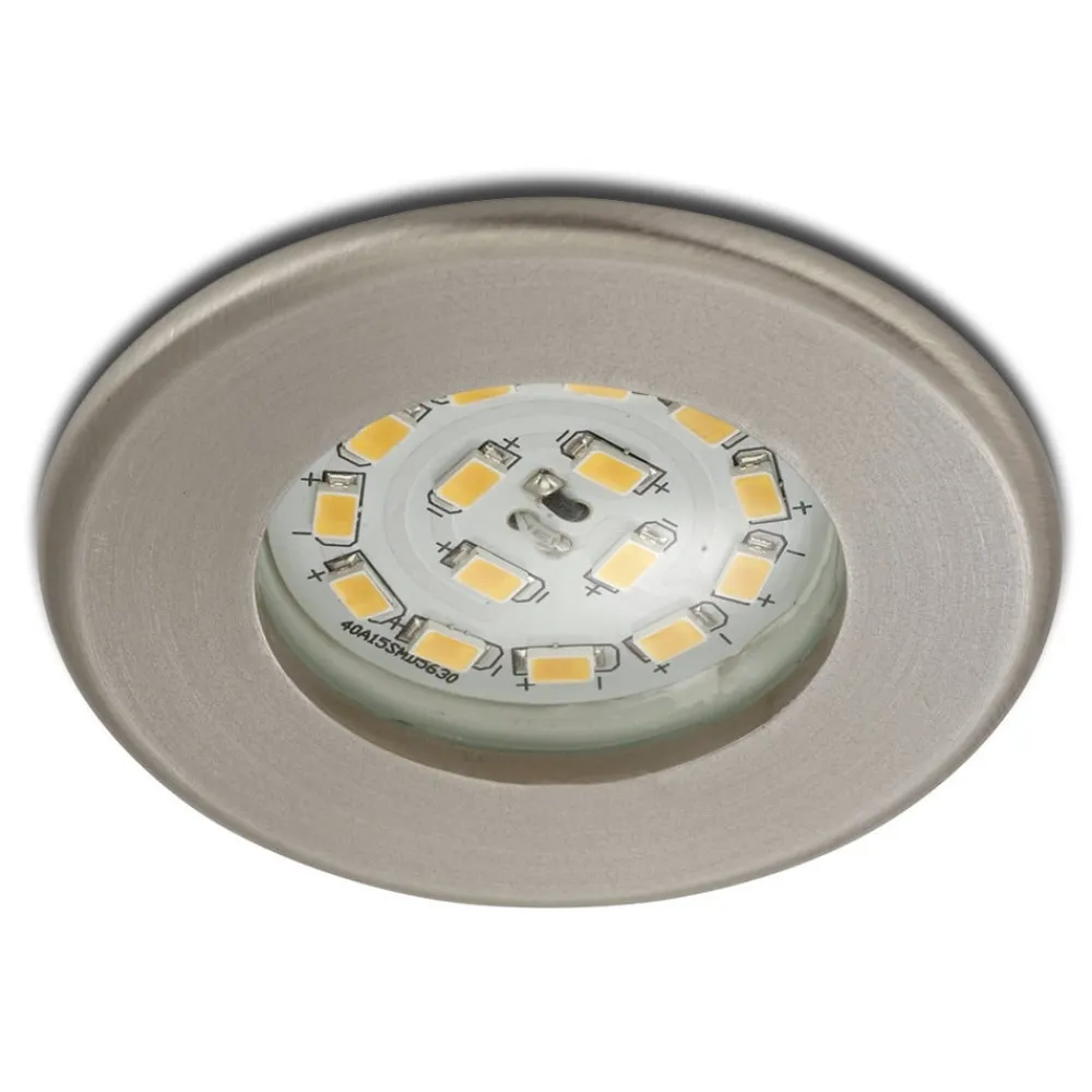 Briloner Loftlamper|Indbygningsspots > Effektivt Nikas IP44 LED-indbygningsspot, nikkel
