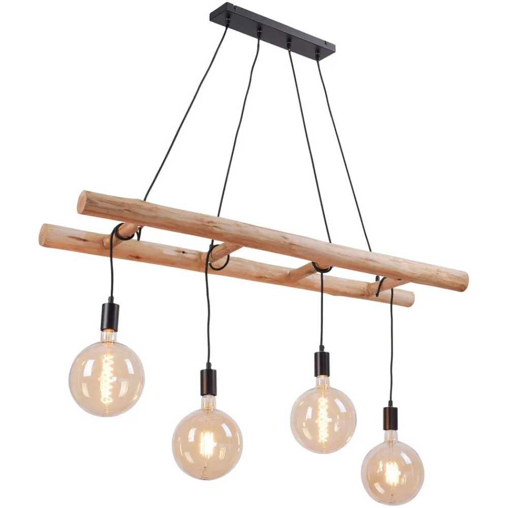 JUST LIGHT. GmbH Pendellamper > Egar Hængelampe i træ, 4 lyskilder