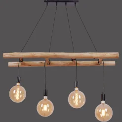 JUST LIGHT. GmbH Pendellamper > Egar Hængelampe i træ, 4 lyskilder