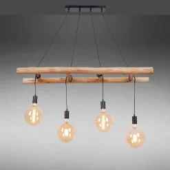 JUST LIGHT. GmbH Pendellamper > Egar Hængelampe i træ, 4 lyskilder