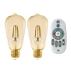 EGLO connect Dæmpbar Led-Pære|Smarte Lyskilder > E27 ST64 lampe 5,5W 500lm 2200K 2stk