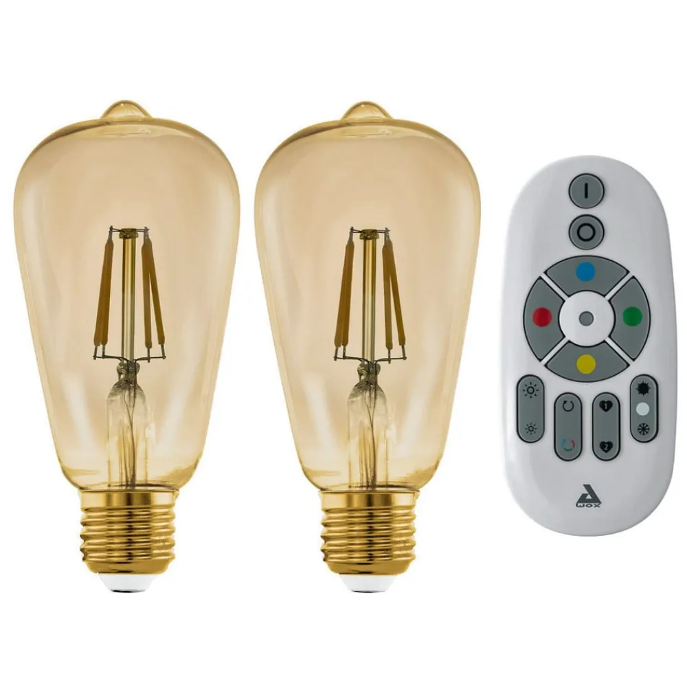 EGLO connect Dæmpbar Led-Pære|Smarte Lyskilder > E27 ST64 lampe 5,5W 500lm 2200K 2stk