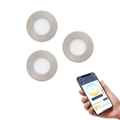 EGLO connect Indbygningsspots > Fueva-C LED indbygningsspot 8,6 cm, sæt med 3 stk