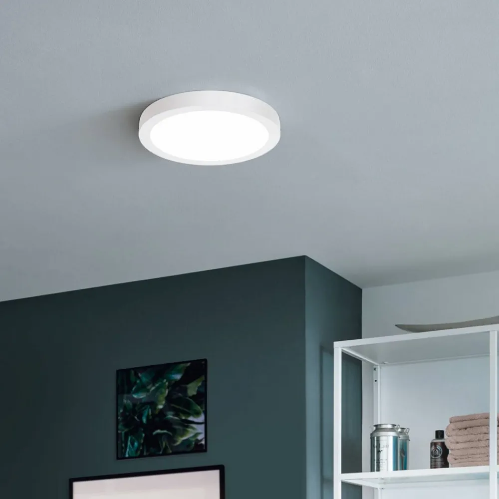 Loftlamper ^ EGLO connect Fueva-Z loftslampe, Ø 28,5 cm hvid