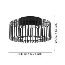 EGLO Gang|Loftlamper > connect LED-loftlampe Ginestrone-Z, sort, aluminium