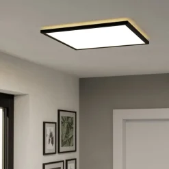 Loftlamper ^ EGLO connect LED-loftlampe Rovito-Z, sort, 50 x 50 cm