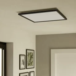 Loftlamper ^ EGLO connect LED-loftlampe Rovito-Z, sort, 50 x 50 cm