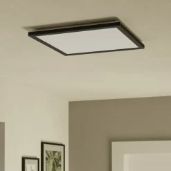 Loftlamper|Loftlamper ^ EGLO connect LED-loftlampe Rovito-Z, sort, 39 x 39 cm