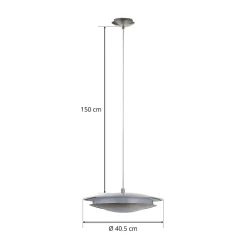 EGLO connect Pendellamper > Moneva-C LED-hængelampe nikkel Ø 40,5