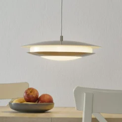 EGLO connect Pendellamper > Moneva-C LED-hængelampe nikkel Ø 40,5