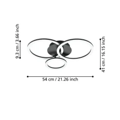 EGLO connect Loftlamper > Parrapos-Z LED-loftlampe, 3 lyskilder
