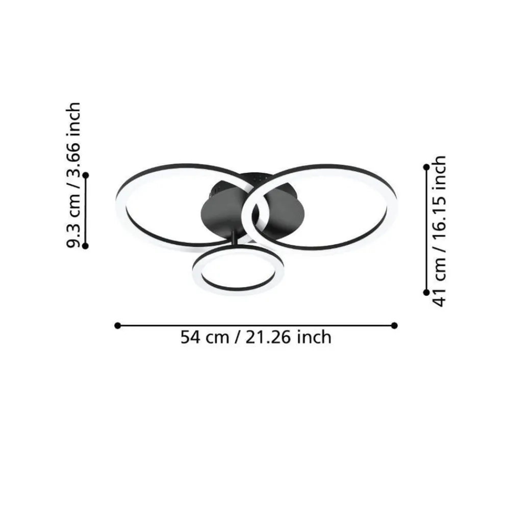 EGLO connect Loftlamper > Parrapos-Z LED-loftlampe, 3 lyskilder