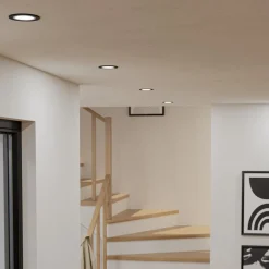 EGLO connect Indbygningsspots > Smart LED-lampe Carosso-Z, Ø 9 cm, sort