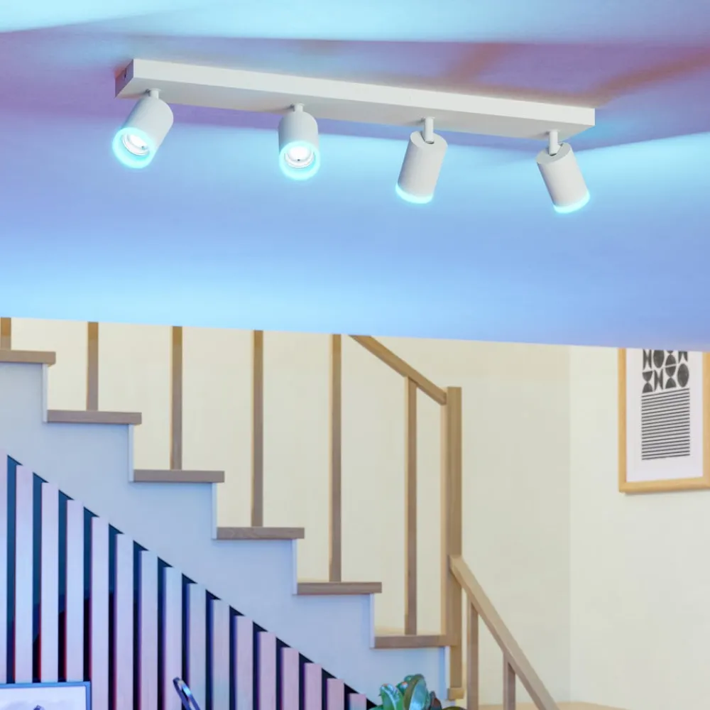 Loftlamper|Spotlights ^ EGLO connect Smart LED-spot Melitello-Z, 4 lyskilder, hvid