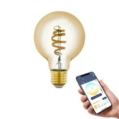 EGLO connect Dæmpbar Led-Pære|Filament Pære > -z E27 G80 Globe 5,5W 400lm 2200-6500K