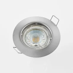Loftlamper|Indbygningsspots ^ ELC Dakarra indbygnings-downlight, 10, GU10 nikkel