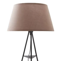 ELC Gulvlamper|Gulvlamper > Elsika gulvlampe, stofskærm, brun