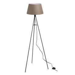 ELC Gulvlamper|Gulvlamper > Elsika gulvlampe, stofskærm, brun