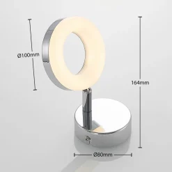 ELC Spotlights > Tioklia LED-spot, krom, 1 lyskilde