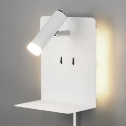Trio Lighting Væglamper|Væglamper > Element LED-væglampe med hylde, mat hvid