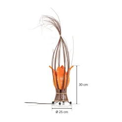 Woru Bordlamper > Elena bordlampe med stofskærm, orange