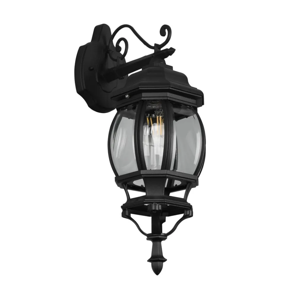 Trio Lighting Terrassebelysning|Væglamper > Elvo udendørs væglampe, bundfatning, mat sort