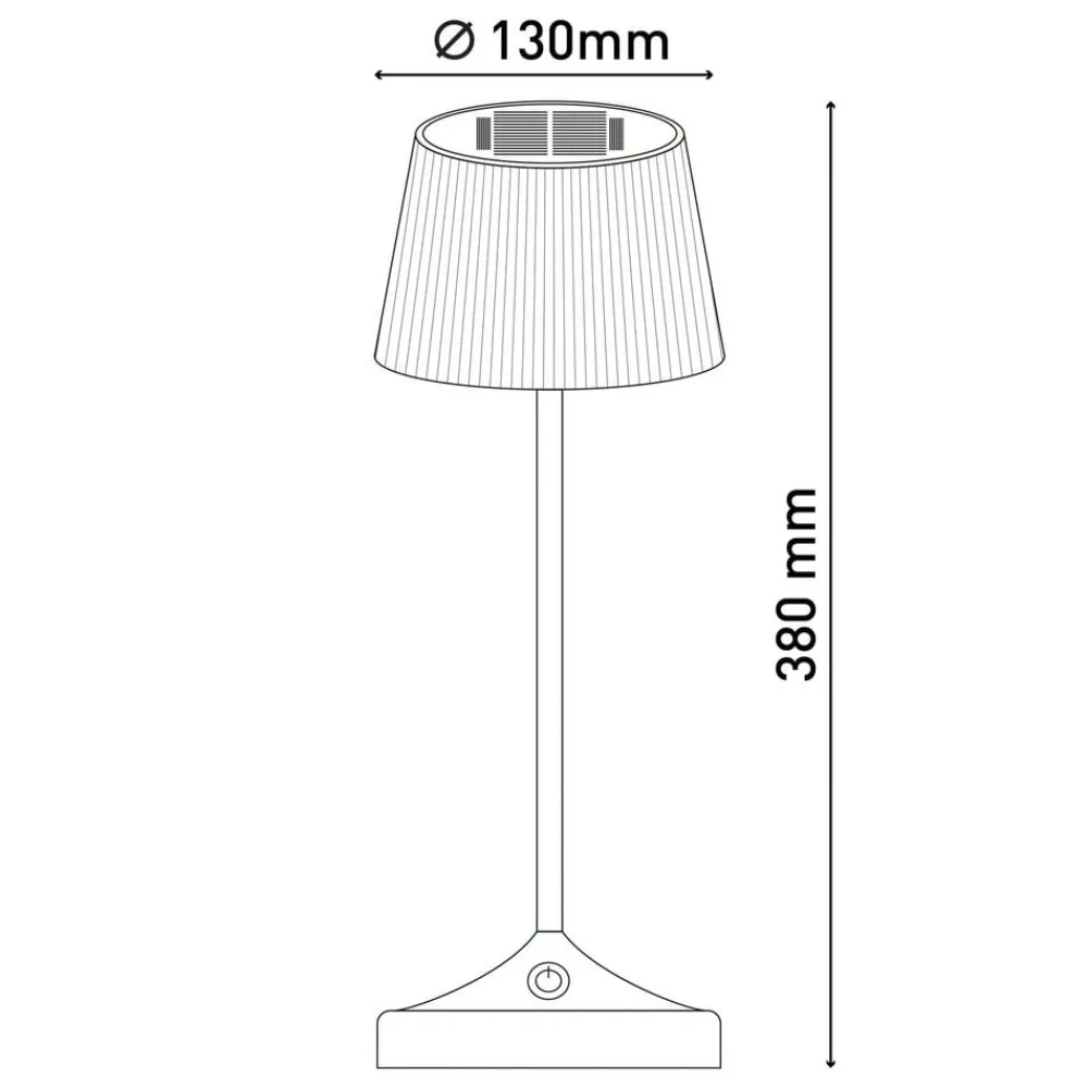 Näve Solcellelamper > Emmi LED-bordlampe, solcelle, CCT, opladelig, sort