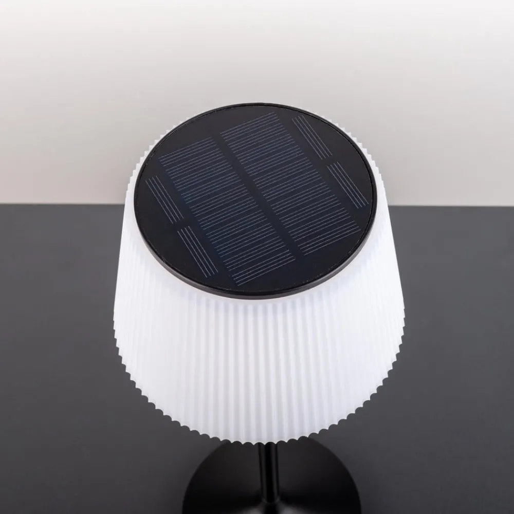 Näve Solcellelamper > Emmi LED-bordlampe, solcelle, CCT, opladelig, sort